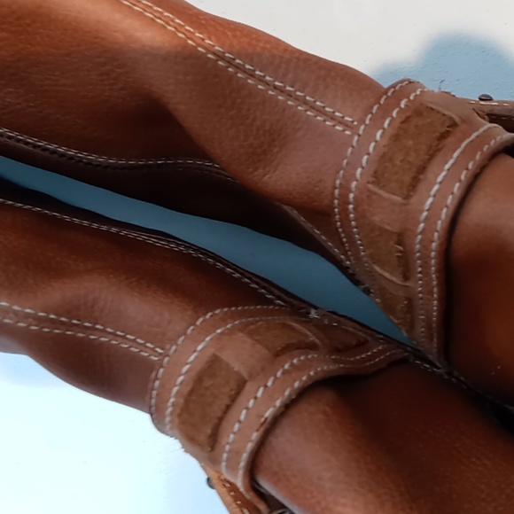 Timberland Savin Hill-Tall Leather Boots -w/ Zippers --British Tan - 7 women's - Picture 11 of 16